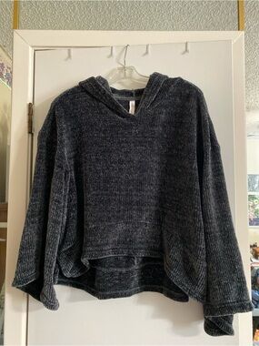 Gilligan & O'Malley discontinued Cozy Chenille Hooded Pullover - Charcoal Gray